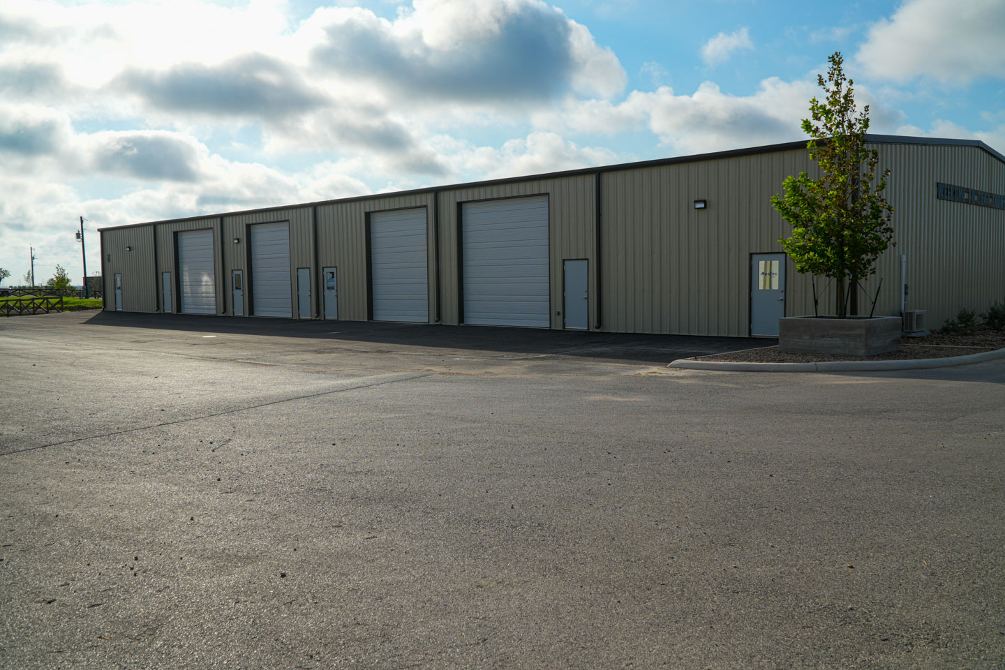 industrial rental space with fenced-in yard